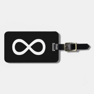 Étiquette À Bagage Symbole d'infini blanc