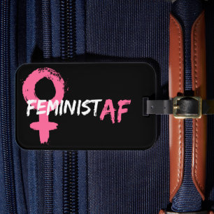 Étiquette À Bagage Symbole féminin féministe AF