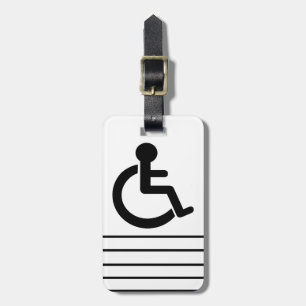 Étiquette À Bagage Symbole Handicap