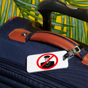 Étiquette À Bagage Symbole interdit de chauffeur Avertissement drôle