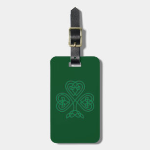 ÉTIQUETTE À BAGAGE SYMBOLE IRLANDAIS DE SHAMROCK