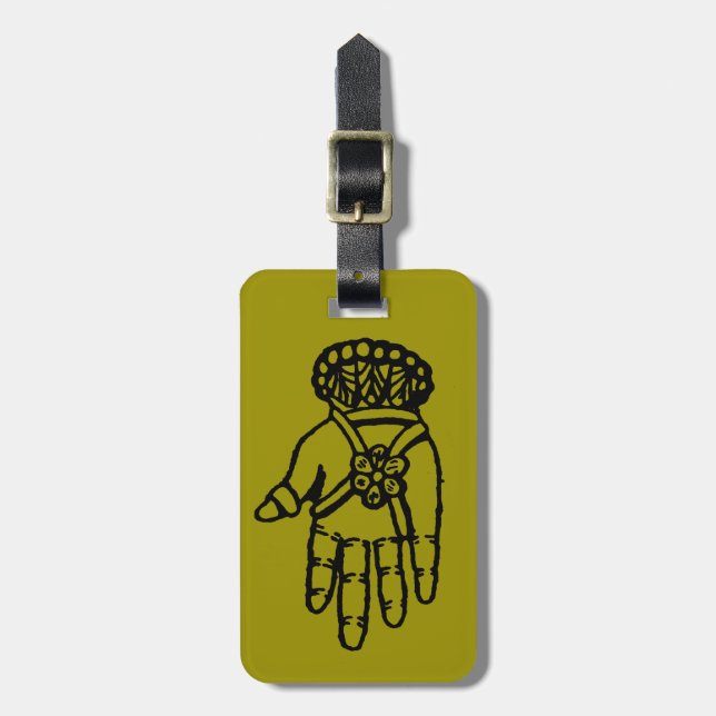 Étiquette À Bagage Symbole islamique : Hamsa (Devant Vertical)
