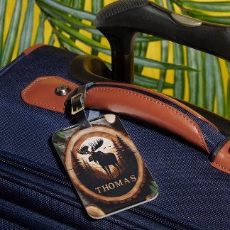 Étiquette À Bagage Symbole Moose Silhouette