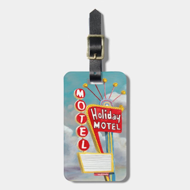 Étiquette À Bagage Symbole motel de vacances (Devant Vertical)