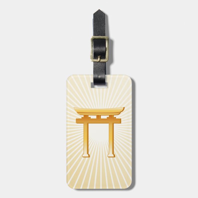 Étiquette À Bagage Symbole shinto 2 po x 3,5 po (Devant Vertical)