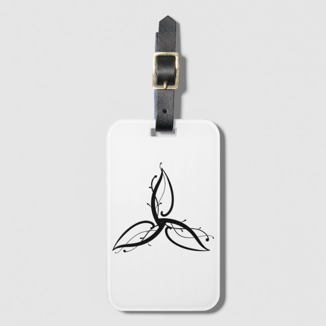 Étiquette À Bagage Symbole Triquetra Odin Norse Wicca (Devant Vertical)