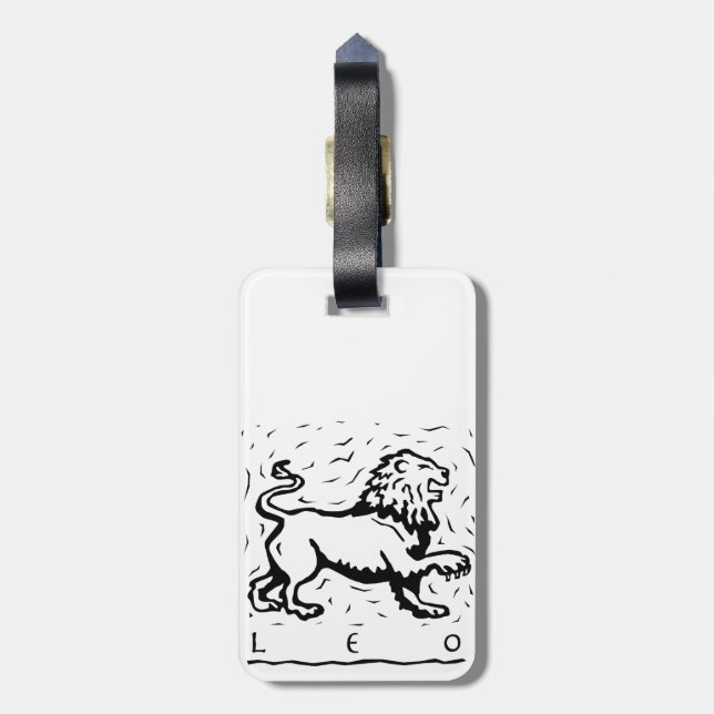 Étiquette À Bagage Symbole zodiaque astrologique de l'année d'anniver (Dos Vertical)