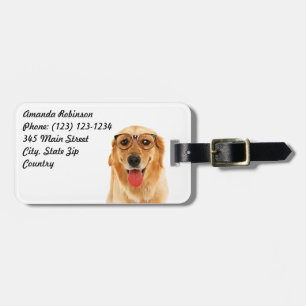 Étiquette À Bagage Sympa chien Golden Retriever
