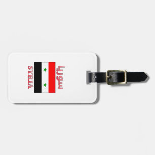 Étiquette À Bagage Syrie DrapeauSyrieIrak Arabe & Anglais WordArt