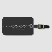 T-shirt Black Script Kids Names Mama