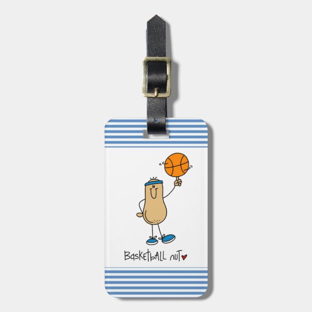 Étiquette À Bagage T-shirts et cadeaux d'écrou de basket-ball (Devant Vertical)