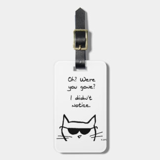 Étiquette À Bagage Tacauds fâchés de chat quand vous êtes allés