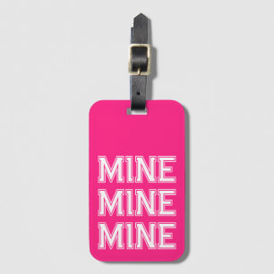 Étiquette À Bagage Tag de bagage amusant de la mine Hot Pink