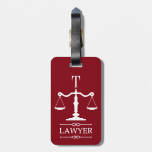 Étiquette À Bagage Tag de bagage de l'avocat Scales of Justice