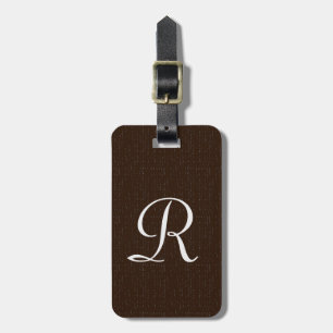 Étiquette À Bagage Tag de bagage pour monogramme Brown Burlap