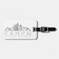 Tag de bagage Skyline Ville Stylisée Tampa