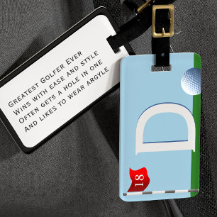 Étiquette À Bagage Tag de monogramme de golf le plus grand