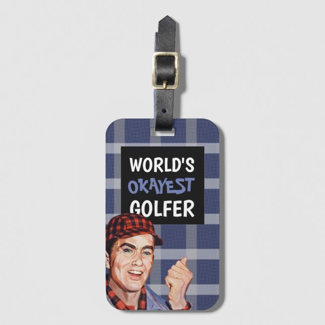 Étiquette À Bagage Tag de sac de golf Okayest Golf (Devant Vertical)