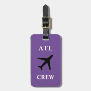 Étiquette À Bagage Tag de sac d'équipage de conduite Atlanta