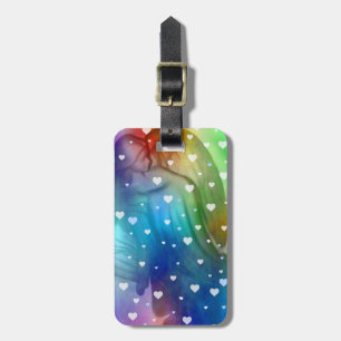 Étiquette À Bagage Tag Rainbow Angel With Hearts Travel