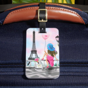 Étiquette À Bagage Tag Tour Eiffel Cadeau Femme À Paris
