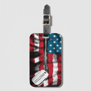 Étiquette À Bagage Tag USA Drapeau