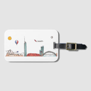 Étiquette À Bagage Tag Voyage dans le monde - Australie