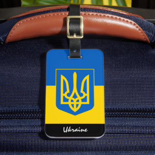 Étiquette À Bagage Tags de bagage Ukraine patriotique, drapeau ukrain
