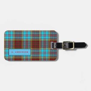 Étiquette À Bagage Tags des bagages personnalisés ANDERSON Tartan Hom