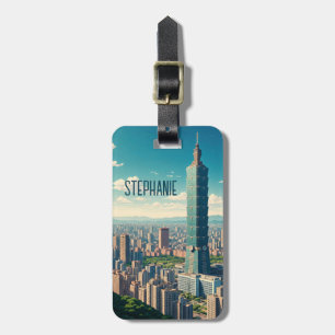Étiquette À Bagage Taipei 101 Taïwan