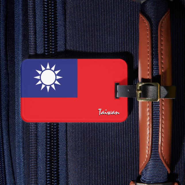 Étiquette À Bagage Taïwan Lags, Drapeau Taïwanais patriotique (Insitu Rectoal 4)