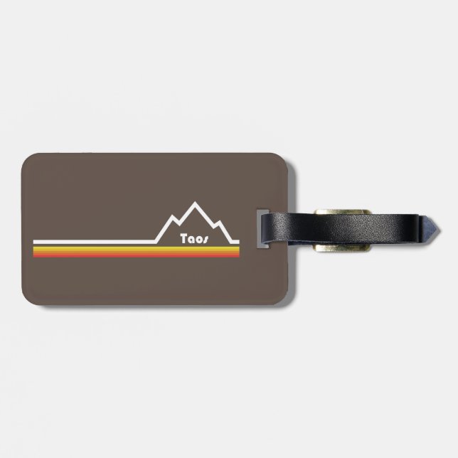 Étiquette À Bagage Taos, Nouveau-Mexique (Dos horizontal)