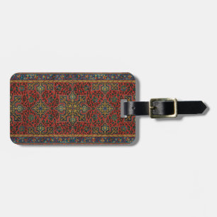 Étiquette À Bagage Tapisserie de tapis persan rouge bleu classique