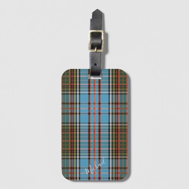 Étiquette À Bagage Tartan classique d'Anderson (Devant Vertical)