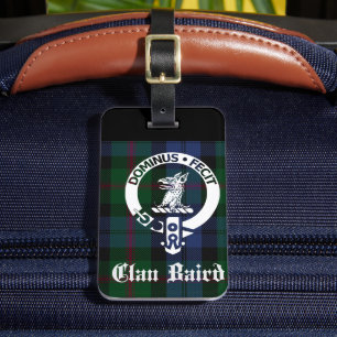 Étiquette À Bagage Tartan de la crête du Clan Baird