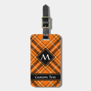 Étiquette À Bagage Tartan orange d'Halloween