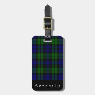 Étiquette À Bagage Tartan plaqué Black Watch Personnaliser