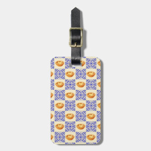 Étiquette À Bagage Tarte Portugaise et Carreaux