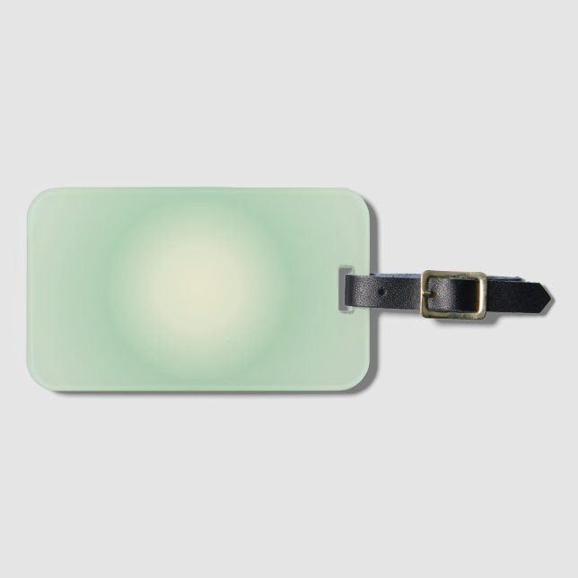 Étiquette À Bagage Taurus Aura Gradient Zodiac, Vert Aura Gradient (Devant Horizontal)