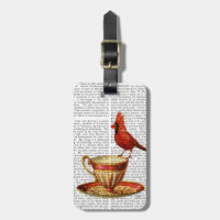 Teacup Et Cardinal Rouge
