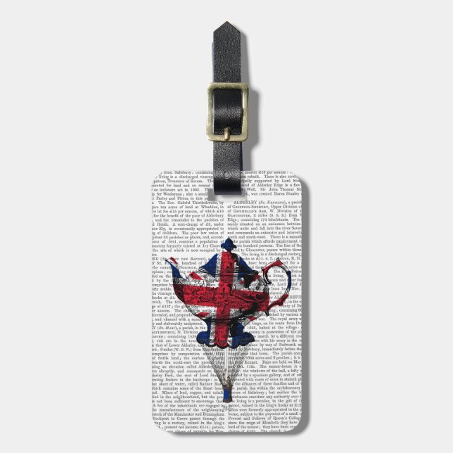 Étiquette À Bagage Teapot volant Union Jack (Devant Vertical)
