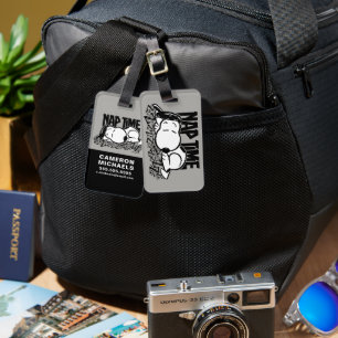 Étiquette À Bagage Tee - shirt   Snoopy Nap Time   Ajouter Votre Nom