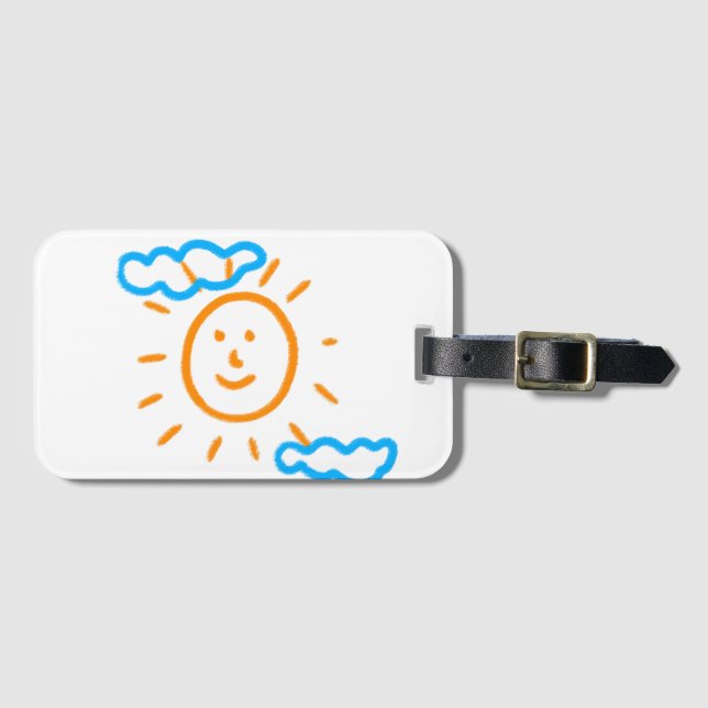 Étiquette À Bagage Télécharger des enfants Dessiner Transformer des e (Devant Horizontal)
