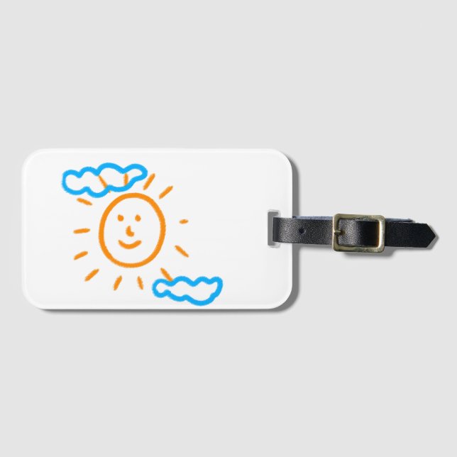 Étiquette À Bagage Télécharger des enfants Dessiner Transformer des e (Devant Horizontal)