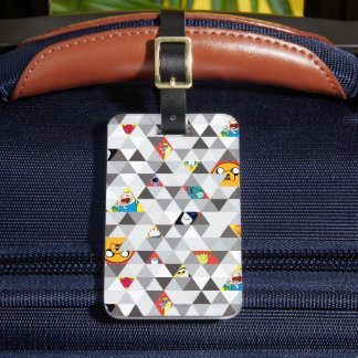 Étiquette À Bagage Temps d'aventure | Motif de caractères triangulair