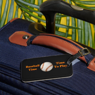 Étiquette À Bagage Temps de baseball, il est temps de jouer