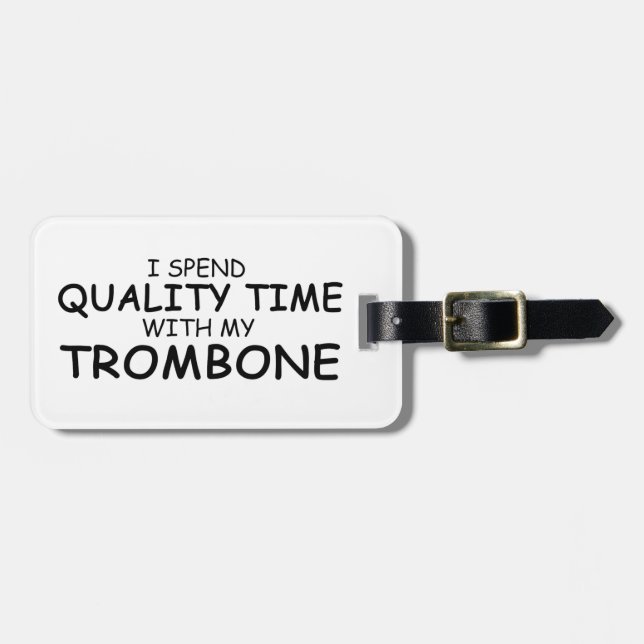 Étiquette À Bagage Temps de qualité Trombone (Devant horizontal)