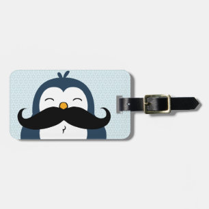 Étiquette À Bagage Tendance de moustache de pingouin personnalisée
