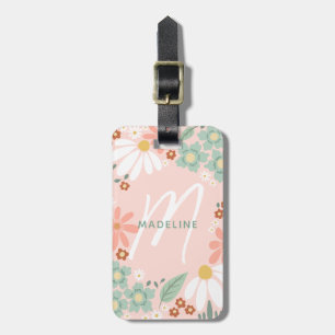 Étiquette À Bagage Tendance Whimsical Retro Summer Daisy