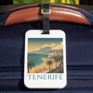 Étiquette À Bagage Tenerife Îles Canaries Voyage Côté Mer Rétro